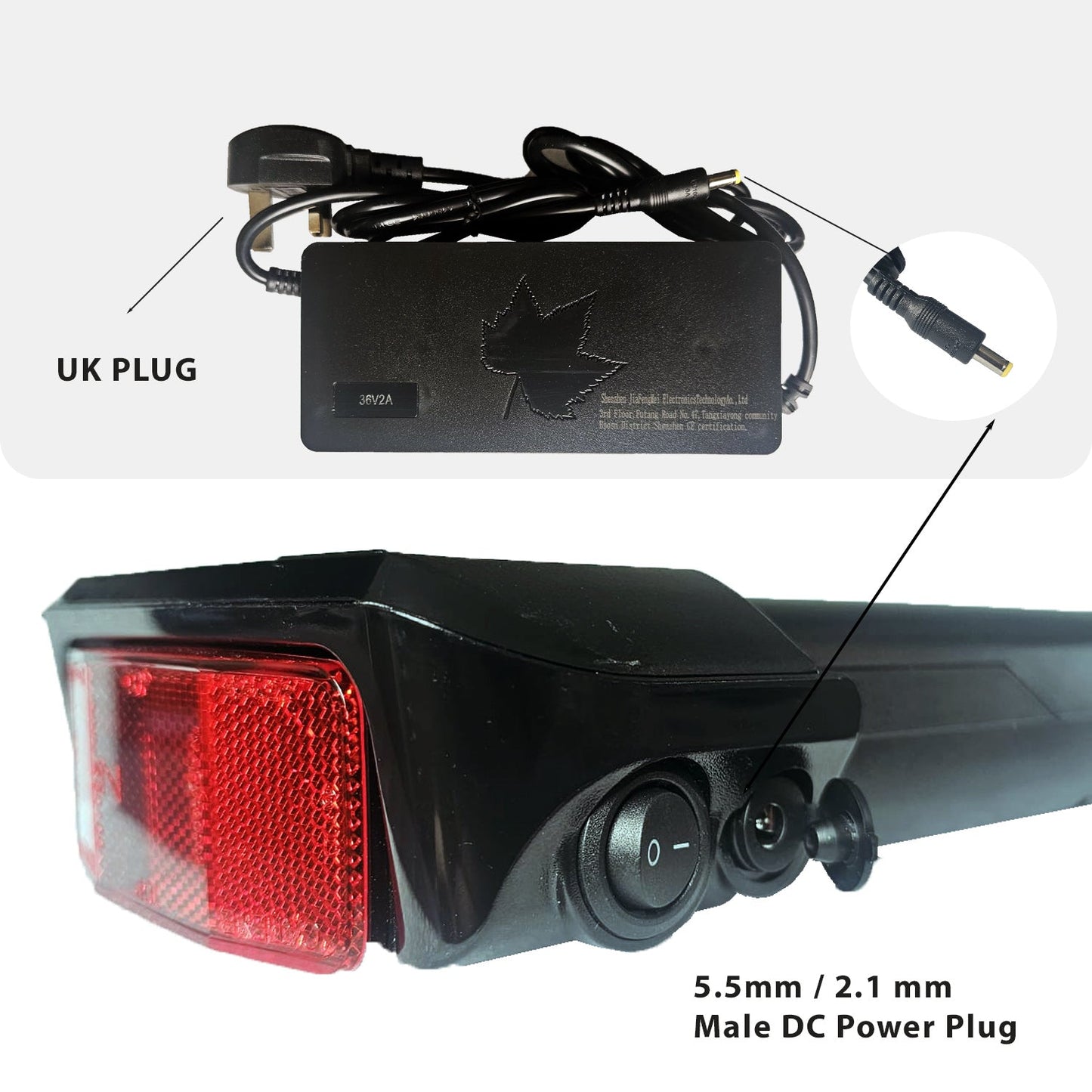 Electric Bike Battery Samsung 24V 10.4 - Rear Rack