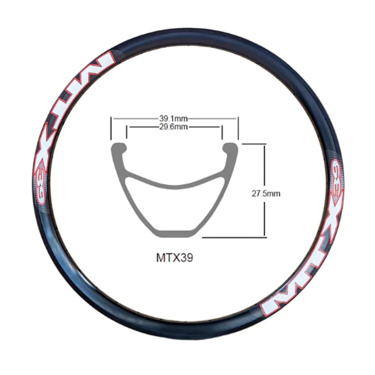 MTX39 Rim with double walls designed for electric bike conversion kits