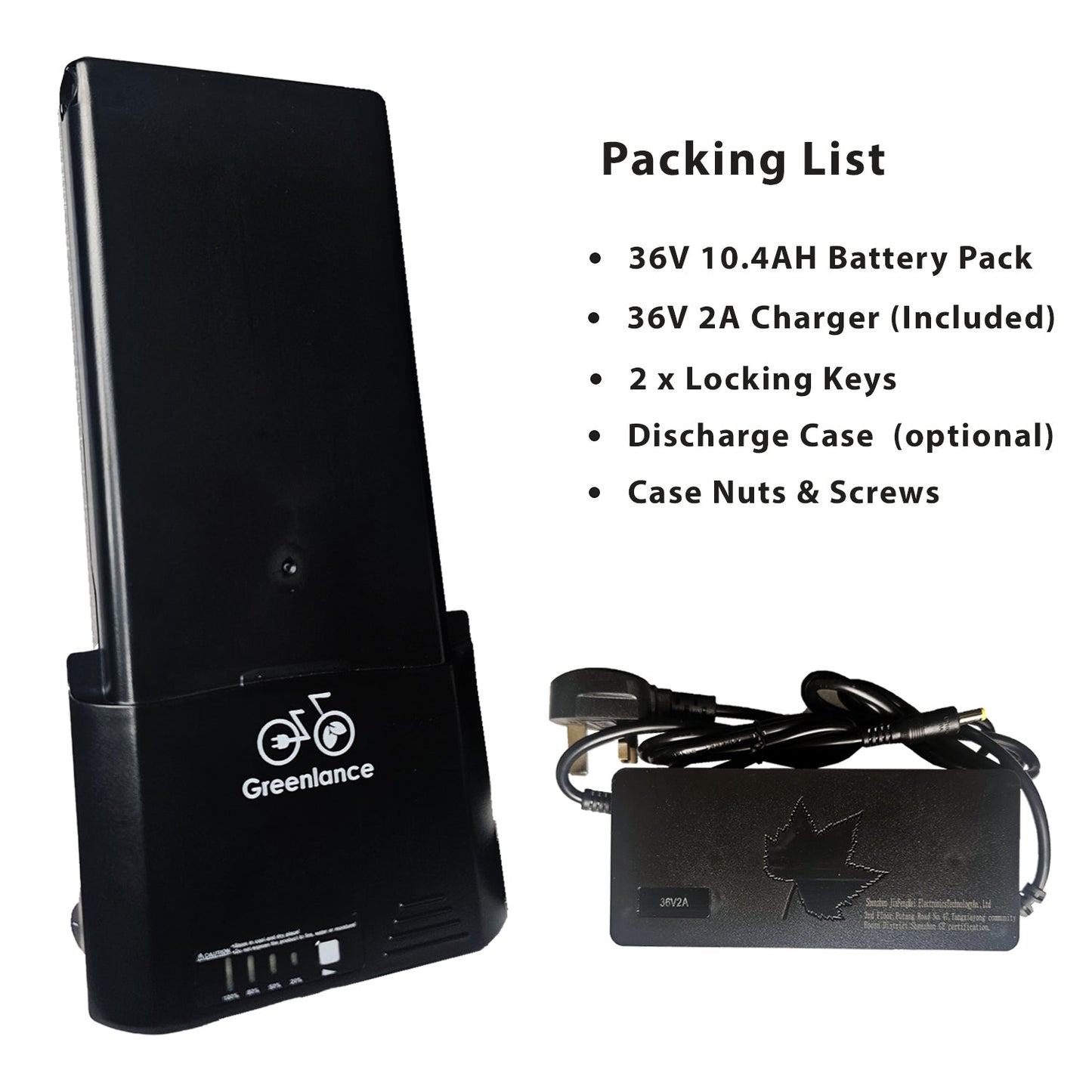 Electric Bike Battery Samsung 36V 10.4 - Rear Rack